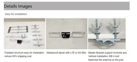 Antenne TV extérieure en aluminium et plastique UHF Yagi avec support de poteau pour TV numérique HD et réception haute fréquence