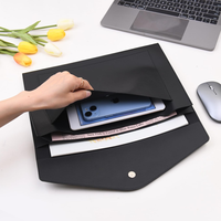 Porte-documents en cuir PU A4 avec fermeture magnétique, imperméable, pour réunions de bureau et affaires