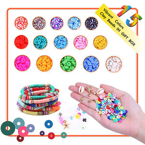 Juego de Cuentas de Arcilla Polimérica en Oferta, Cuentas Planas de 6mm de Colores, Cuentas de Arcilla con Letras del Alfabeto, Kit de Accesorios para Hacer Pulseras - Product Image 5