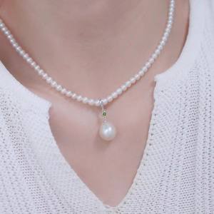 Accessoires DIY 31184, pendentif en argent S925, perles de 10 à 13 mm, séparation des couleurs, boucle de collier, support vide pour projets de bijoux DIY - Product Image 1