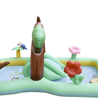 Nouvelle piscine gonflable géante en PVC OEM pour enfants, avec toboggan, tapis de jeu, piscine à eau surdimensionnée, piscine extérieure, fabriquée à Jiangmen, forme irrégulière