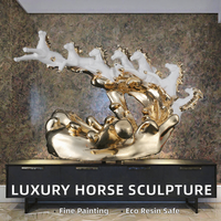 Sculpture de cheval en résine de luxe, écologique, pour bureau, assiette à fruits, design animal, décoration d'intérieur