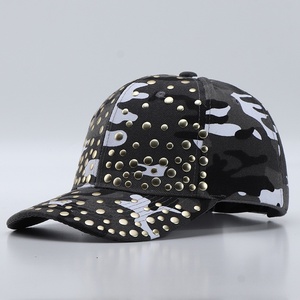 Casquettes brodées personnalisées, casquette de baseball camouflage avec patchs, broderie personnalisée, étiquette tissée, décorations en strass pour streetwear - Product Image 3