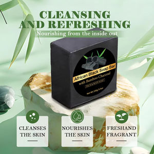 Venta al por mayor Etiqueta Privada jabón carbón piel blanquear jabón hecho a mano Natural negro africano orgánico blanquear jabón - Product Image 4