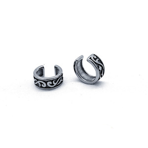 yunnique Clip-on <b>Earrings</b> Geometric Pattern Titanium Steel Ear Clips For Men And Women European Style Jewelry - Product Image 3