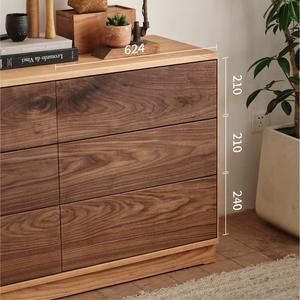 Gabinete de Madera Sólida de Nueve Cajones Serie Premium con Acabado en Cerezo y Nogal Negro, Hecho en Zhejiang - Product Image 2