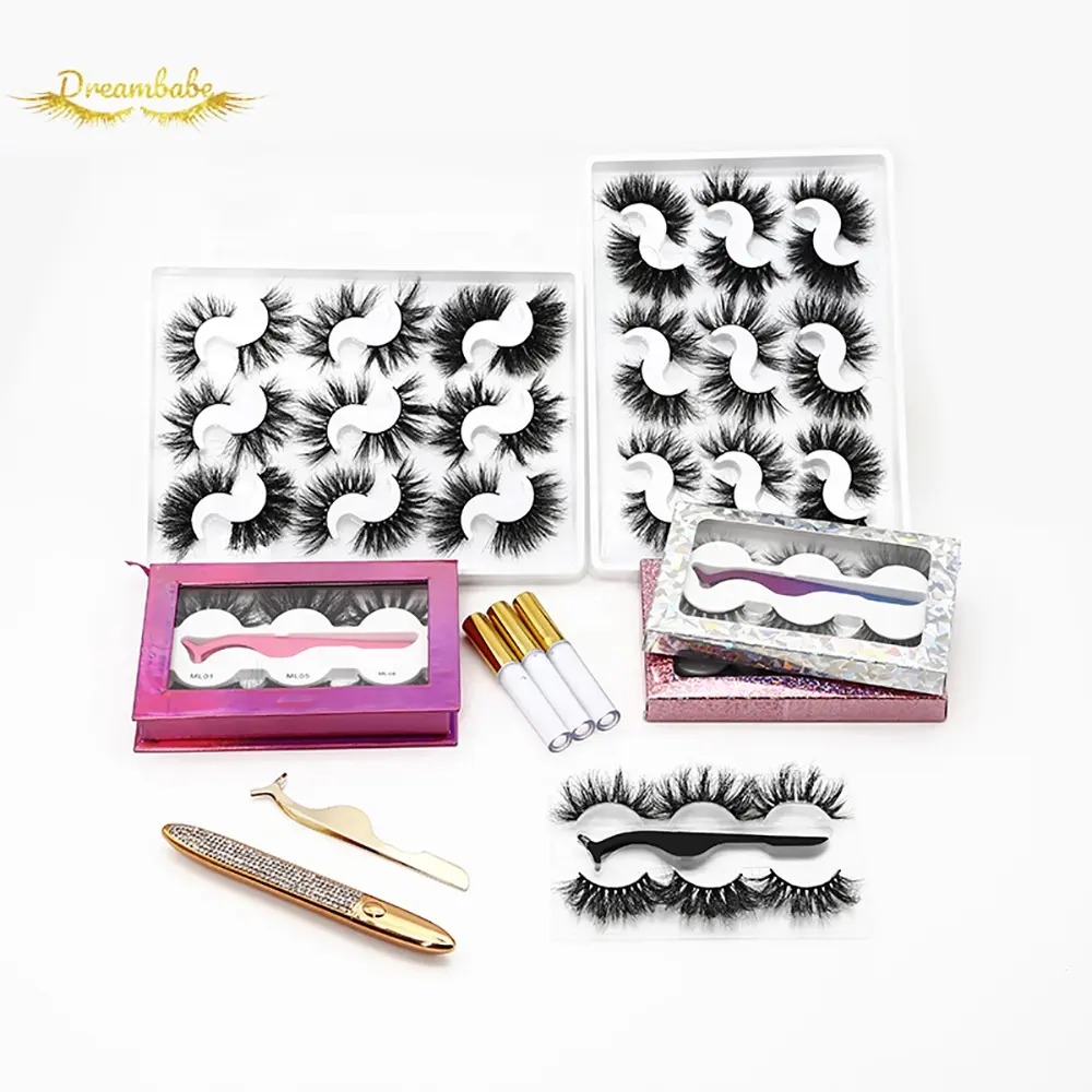 3D High Quality Wholesale Magnetic Handmade Faux Mink Eyelash And Liner Custom Paaging Box With Logo On It
