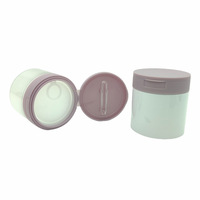 Pot en plastique PET transparent Yu-Xiao HC0003, type à couvercle rabattable, 83 dents, 300-350 ml, pour masque capillaire et usage cosmétique