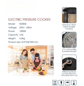 Aluminio Taiwán frecuencia digital presión multi con presto gran cocina industrial estofado litro olla a presión de acero inoxidable - Product Image 4