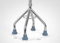 Canne réglable en aluminium avec 4 pieds, aide à la marche, quatre pieds, bâtons de marche