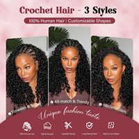 Cheveux humains pré-bouclés pour crochet, 20 pouces, bouclés birmans, vierges bruts, nœuds miracle, doux comme des plumes, couleur naturelle, vente en gros