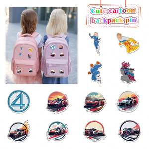 Dibujos animados Anime Hallowmas colorido acrílico Pin venta al por mayor acrílico estampado lindo Animal sombrero ropa Pin insignia personalización para bolsa - Product Image 3