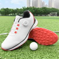 Chaussures de golf pour hommes en gros – Chaussures de golf sans crampons blanches et jaunes légères pour hommes
