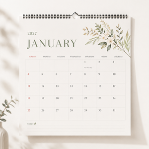 <span class=keywords><strong>Calendrier</strong></span> mural en papier personnalisé avec logo, vente en gros, 2027, grande taille, perforé, planificateur mensuel à suspendre pour usage au bureau - Product Image 1