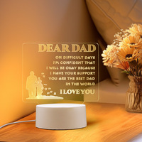 Lampe de table LED personnalisée Lampe LED acrylique sans fil Lampe de table LOGO Lampe de bureau Veilleuse Kits de table Décoration intérieure Cadeau