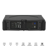 Système de sonorisation professionnel portable 4000W avec double caisson de basses actif 15 pouces et enceinte colonne 10 pouces, pour karaoké et sonorisation, avec boîtier en plastique, DSP/WiFi
