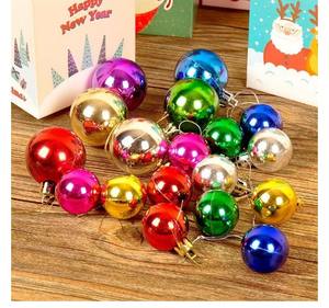 Groothandel Ronde Kerstboomballen Gegalvaniseerde Kleur 6-Pack Maat 3/4/5/6/7/8 Cm Gemaakt Van Plastic Voor Feesten - Product Image 4