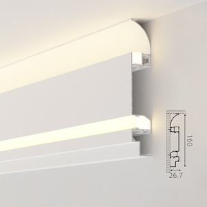 Nuevo artículo perfil de aluminio para leds PC difuso antideslumbrante doble párpado Luz de línea superior para iluminación de techo perfil LED - Product Image 2