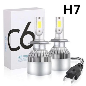 ไฟหน้ารถยนต์ LED C6 ขายส่งจากโรงงาน รุ่น H4 COB สปอตไลท์ ไฟสูงและไฟต่ำ อุปกรณ์เสริม 9006 9007 9012 H1 H4 H7 H8 H9 H11 - Product Image 5