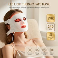 Máscara de Terapia de Luz Roja 2D, Máscara Facial LED, Rejuvenecimiento de la Piel, Antienvejecimiento, Reducción de Arrugas, Dispositivo Facial de Terapia de Luz Infrarroja