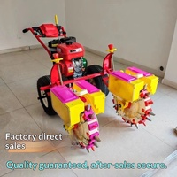 Semoir à maïs autotracté à essence à double rangée, multifonctionnel pour le semis de sorgho et de soja à double sillot, garantie 4 ans