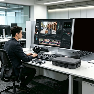 Étui de rangement portable en EVA rigide, résistant aux taches, imperméable et résistant à l'usure, facile à transporter, pour clavier <span class=keywords><strong>Davinci</strong></span> Resolve Editor - Product Image 6