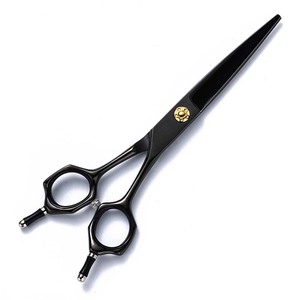 Hairdressing Scissors 6 Inch Black <b>Thinning</b> Shears Stainless Steel Blade Long Handle Professional Hair Cutting Tools - Product Image 2