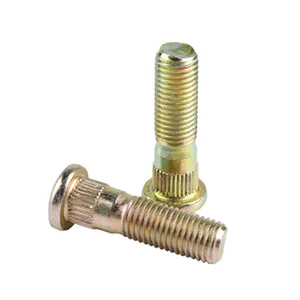 Carbon thép bánh xe Hub Bolt xe tự động độ bền kéo cao knurl Hub bánh xe Bolt