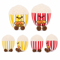 Vente directe usine : Jouets en peluche super doux de 8 pouces, motif dessin animé Popcorn, pour machine à grue d'arcade pour filles