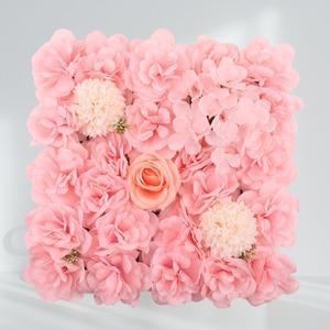 Muro de Flores Artificiales para Decoración de Bodas, Cuadrado de 35 cm, Rosas y Hortensias de Plástico y Seda, Reutilizables, Accesorios para Fotografía en Exteriores - Product Image 1