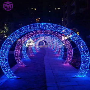 Customized 3d Iron Frame Outdoor Christmas Arch Motif Led <b>Lights</b> Ip65 Rating Easy Installation For Wedding Holiday Landscape - Product Image 2