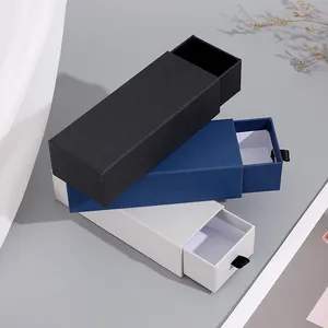 Индивидуальная жесткая картонная скользящая коробка с ленточным шнуром, Подарочная коробка для очков, коробка для ящиков