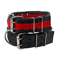 Collier pour chien réglable à double rangée, design personnalisé Muker, luxe, pour grands Pitbulls, rubans solides, chasse en plein air, toutes saisons, polyester