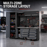 Armoire à outils en acier robuste OEM/ODM/OBM, multi-tiroirs, verrouillable, résistante à la rouille, capacité de charge de 150 kg, pour garage industriel, atelier