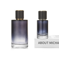 Flacon de parfum vide rond en verre de 30ml 50ml 100ml avec bouchon magnétique Flacon de parfum cylindrique avec logo personnalisé avec boîte cylindrique