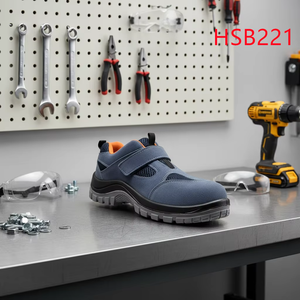 LXG, Zoccoli di Sicurezza <span class=keywords><strong>in</strong></span> Pelle Scamosciata Naturale <span class=keywords><strong>Blu</strong></span> di Alta Qualità, Popolari <span class=keywords><strong>in</strong></span> Bangladesh, con Punta <span class=keywords><strong>in</strong></span> Acciaio per Cantieri Edili, <span class=keywords><strong>Calzature</strong></span> da Lavoro HSB221 - Product Image 1