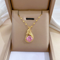 Collana in acciaio inossidabile di lusso con colletto Versatile di lusso a diamante pieno