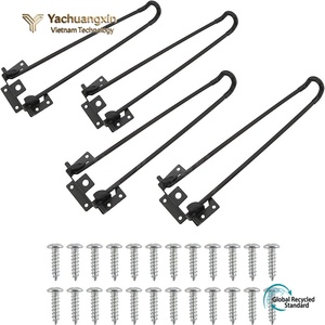Yachuangxin Black Iron Furniture Leg Connector Set with Precise Hole Alignment for Easy Home Installation - Product Image 4