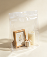 Sacs en plastique BOPP personnalisés avec logo, auto-adhésifs, pour bougies, cadres photo, cadeaux et artisanat