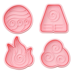 Moules à biscuits 3D de la série Rune : Vent, Feu, Tonnerre, Éclair – Moules à biscuits de dessin animé DIY pour gaufrage de pâte à modeler - Product Image 4