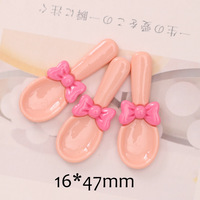Mini Scoop Bowknot Maison De Poupée Cuisine Jouets Cuillères À Crème Glacée 100 pcs/lot Bijoux Scrapbooking Téléphone Couverture Ornement