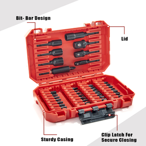 Vente en gros usine : Kit de 41 pièces d'embouts de tournevis magnétiques et de douilles en acier S2 pour perceuse à percussion, avec boîte en plastique, OEM - Product Image 2