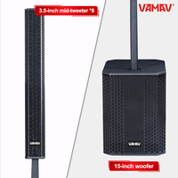 VAMAV XPECTRA1000 Altavoz de Columna Activo 15 Pulgadas 1000W RMS 2000W PEAK Sistema PA Profesional Bocina de Escenario