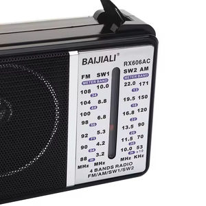 Radio Retro de Banda Completa, Radio Multifunción Recargable, Altavoz con Radio FM/AM, Receptor de Onda Corta Negro - Product Image 2