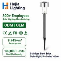 Lampu Taman Tenaga Surya Stainless Steel Grosir IP44 Daya Tahan Lama Baterai AAA Lampu Jalur LED Taman Halaman Jalan Masuk 24PCS PDQ OEM