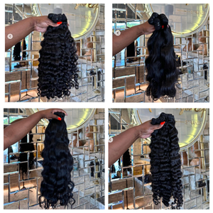 Extensions de cheveux humains en vrac, bruts, bouclés et ondulés, non-Remy, à <span class=keywords><strong>double</strong></span> trame, fabriquées à la machine, origine Cambodge - Product Image 5