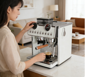 Macchina da Caffè Commerciale con Macinacaffè Integrato, Macchina Automatica per Espresso Professionale per Bar e Caffetterie - Product Image 5