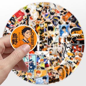 Paquete de 50/100 Pegatinas de Vinilo Removibles a Prueba de Agua de Anime <span class=keywords><strong>Haikyuu</strong></span> para Teléfono, Laptop, Equipaje, Botella de Agua, Decoración de Diario - Product Image 3