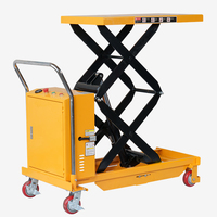 Plataforma Elevadora de Tijera Eléctrica JIALITE Serie DP 1200x600mm 1000KG, Plataforma Hidráulica Móvil de Acero al Carbono para Carga en Almacenes