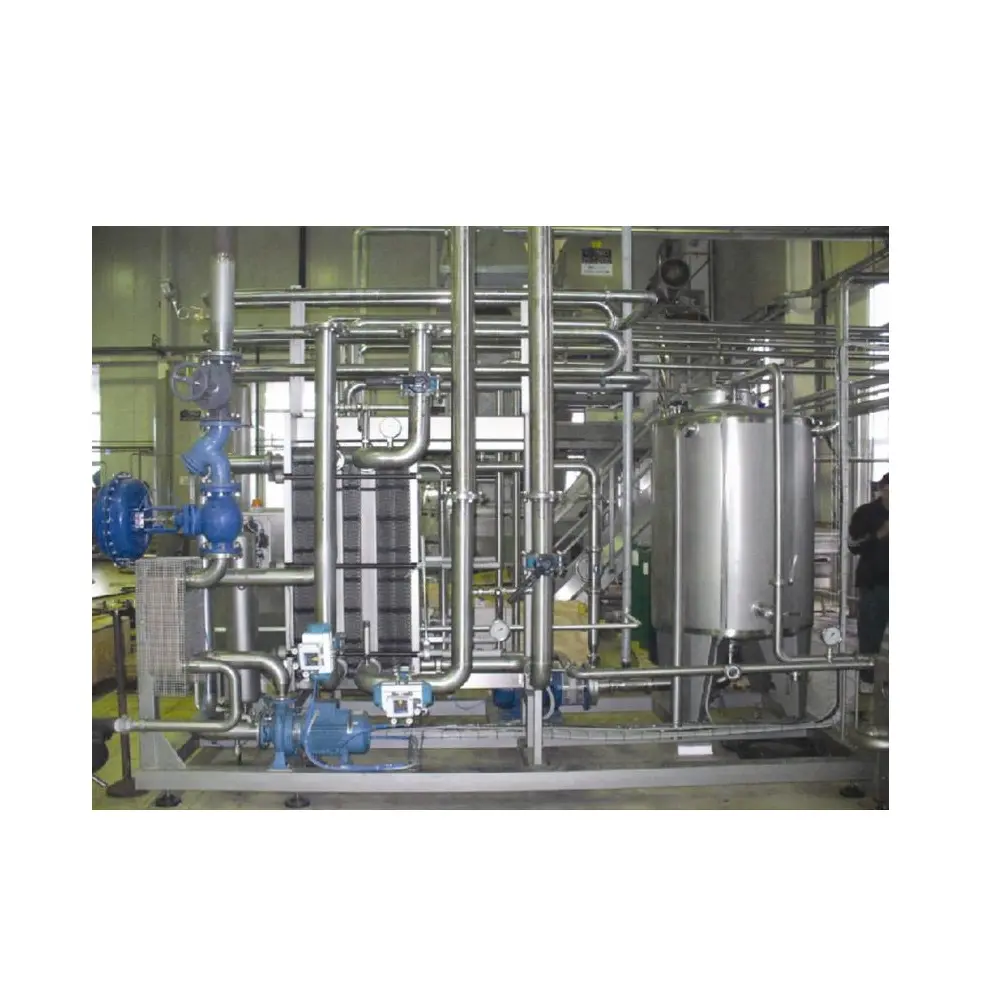 Özelleştirilmiş otomatik paslanmaz çelik 2000L plaka sterilizasyon makinesi süt pastörize makinesi